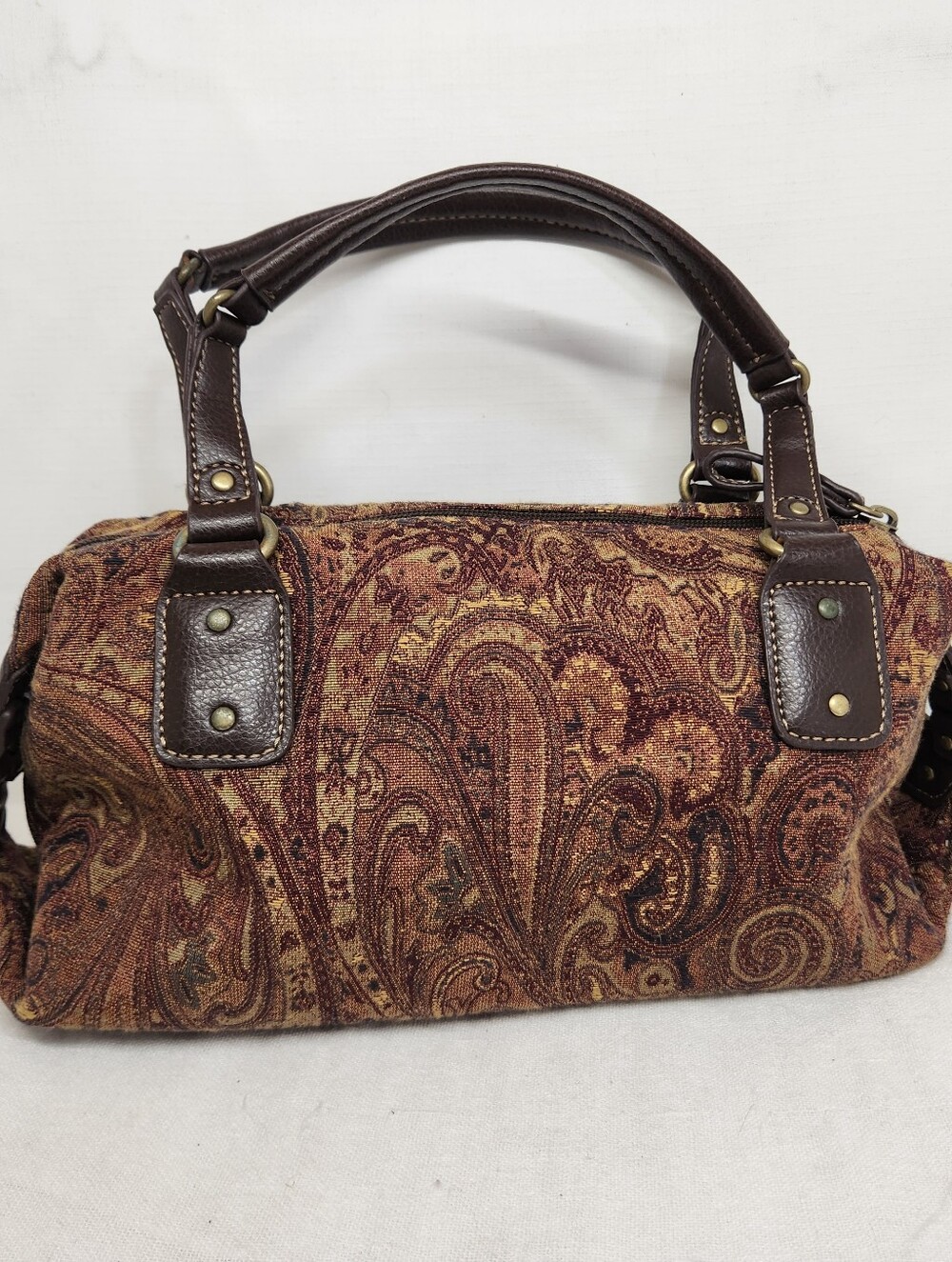 Relic Womens Brown Tapestry Paisley Small Shoulder Purse